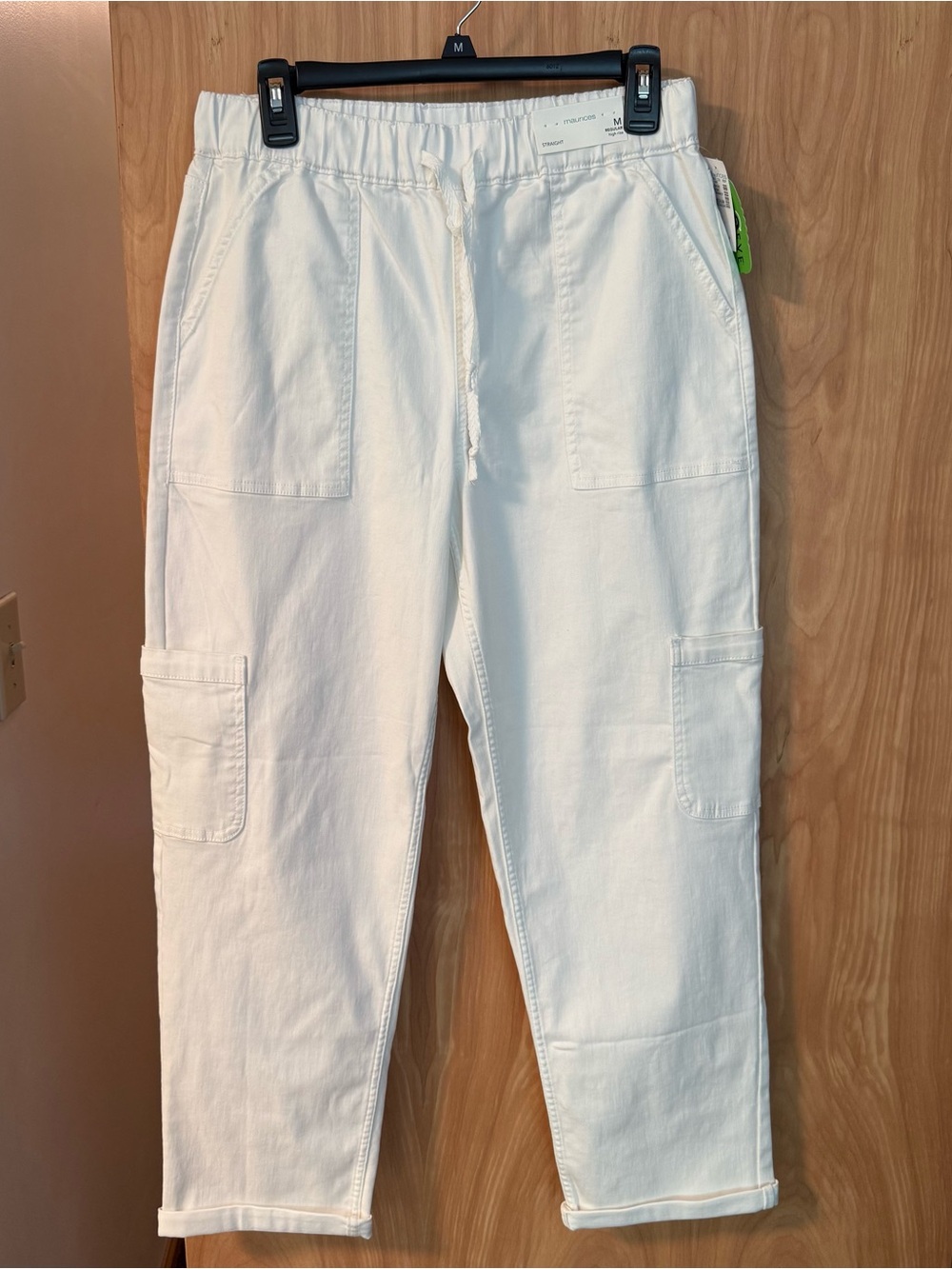 Maurices Men's White Cargo Joggers